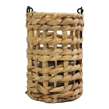 RICHARDA wicker lantern, water hyacinth, handle, glass insert, brown, 17cm, Ø12cm RICHARDA wicker lantern, water hyacinth, handle, glass insert, brown, 17cm, Ø12cm
