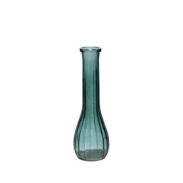 KOSTA glass table vase, petrol blue and clear, 21.5 cm, Ø7 cm KOSTA glass table vase, petrol blue and clear, 21.5 cm, Ø7 cm
