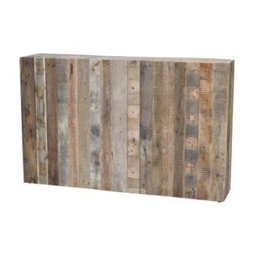 Rustic wooden stand KIRYON with natural grain, brown, 4ftx10"x30"/118x25x75cm Rustic wooden stand KIRYON with natural grain, brown, 4ftx10"x30"/118x25x75cm