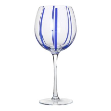 OCTAVIUS wine glass with stripes, blue-clear, 21 cm, Ø 9.5 cm OCTAVIUS wine glass with stripes, blue-clear, 21 cm, Ø 9.5 cm