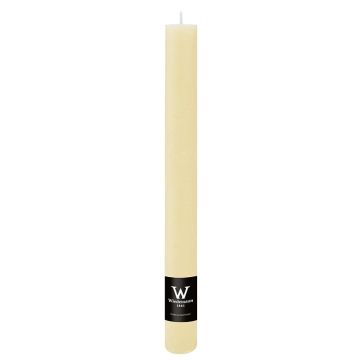 Dinner candle AURORA, cream, 11"/28cm, Ø1.4"/3.5cm, 30 hours - Made in Germany Dinner candle AURORA, cream, 11"/28cm, Ø1.4"/3.5cm, 30 hours - Made in Germany