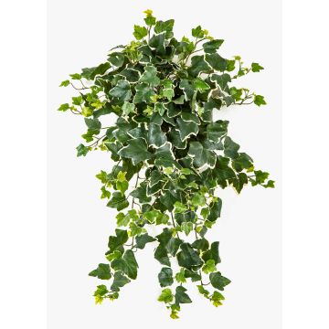 Artificial ivy hanging plant LINNEO on a stake, crossdoor, green and white, 65cm