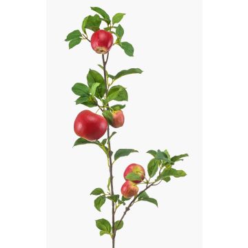 Artificial apple branch ZANINA with fruits, red-yellow, 3ft/95cm
