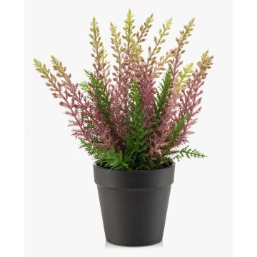Faux heather ELSAWO in a decorative pot, Crossdoor, purple, 12"/30cm