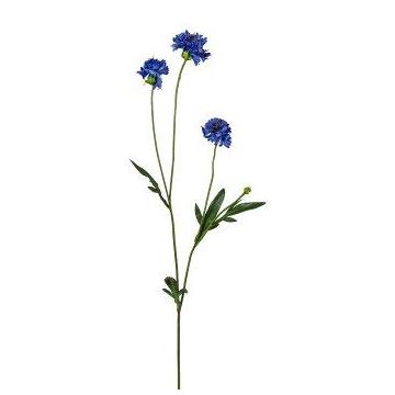 Artificial cornflower branch FLUNK, blue, 24"/60cm