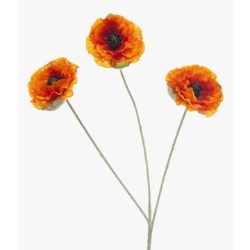 Artificial poppy branch WHONRA, orange, 60cm, Ø7cm Artificial poppy branch WHONRA, orange, 60cm, Ø7cm
