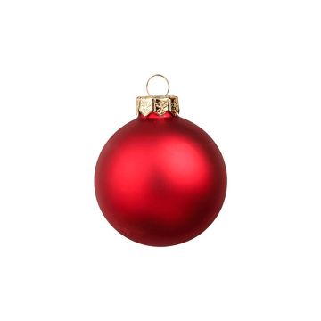 CLARIBELLE Christmas bauble, matt, 30 pieces, red, Ø6cm