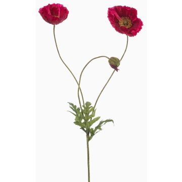 Artificial poppy branch SCHUNRA, fuchsia, 30"/75cm Artificial poppy branch SCHUNRA, fuchsia, 30"/75cm