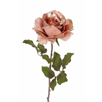 SINDALA velvet artificial rose, rosé, 60cm, Ø12cm SINDALA velvet artificial rose, rosé, 60cm, Ø12cm