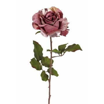 SINDALA velvet artificial rose, dusky purple, 60cm, Ø12cm SINDALA velvet artificial rose, dusky purple, 60cm, Ø12cm