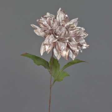 Velvet artificial dahlia ‘MINBU’, light lilac, 60cm, Ø17cm