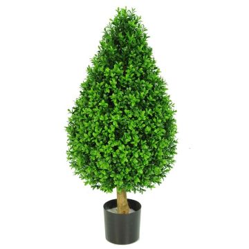 Artificial boxwood cone TOM, crossdoor, real trunk, 31"/80cm