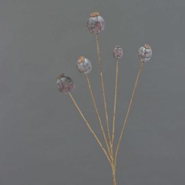 Artificial poppy capsule FILOMELA, dark brown, 75 cm, Ø 2–3.5 cm Artificial poppy capsule FILOMELA, dark brown, 75 cm, Ø 2–3.5 cm