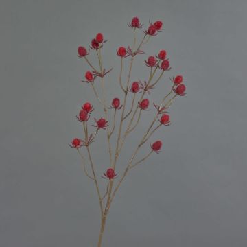 Plastic noble thistle LOUKAS, red, 70cm, Ø1–1.5cm