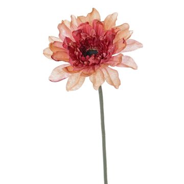 Artificial Gerbera PAMILLA, salmon-pink, 65cm, Ø12cm