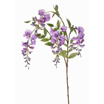 Artificial wisteria branch SOULA with flowers, purple, 31"/80cm, Ø2.8"-3.1"/7-8cm