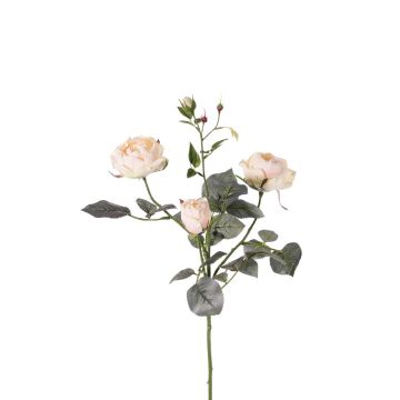 Decorative rose branch DIAMANTIS, pale pink, 75cm, Ø5–8cm