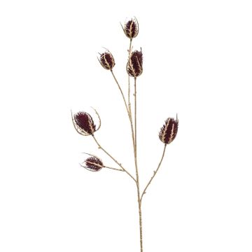 Artificial thistle OKKO, red and gold, 75cm Artificial thistle OKKO, red and gold, 75cm