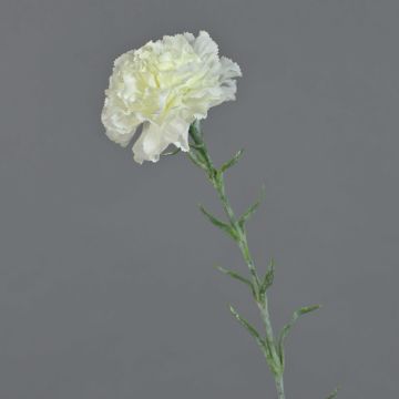Artificial carnation NIRUSHA, white, 65cm, Ø9cm