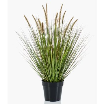 Artificial grass, feather-bristle grass YWAIN with panicles, beige-green, 70cm