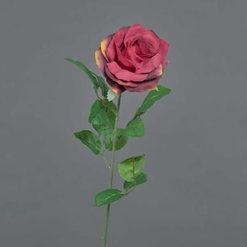 Artificial rose PEZOS, burgundy red, 60cm, Ø10cm