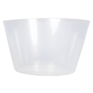 Plastic insert container KIPA for plant baskets, waterproof, transparent, 6"/15 cm, Ø 10"/25 cm