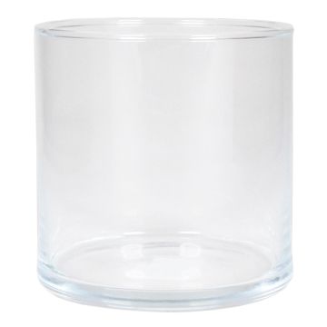 Candle glass cylinder SANYA OCEAN, transparent, 4"/10 cm, Ø 4"/10,1 cm