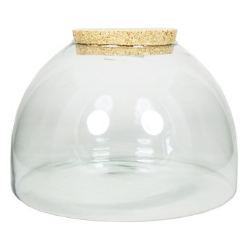 Storage glass with cork lid MARENO, transparent, 8.7"/22 cm, Ø 12"/30 cm