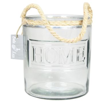 Glass lantern DAPHNEY with handle, transparent, 6.5"/16,5 cm, Ø 5.5"/14 cm