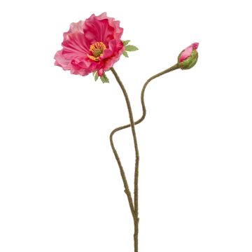 Artificial poppy HASNA, pink, 75cm, Ø11cm