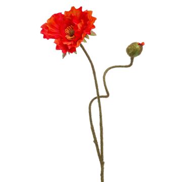 Artificial poppy HASNA, red-orange, 75cm, Ø11cm Artificial poppy HASNA, red-orange, 75cm, Ø11cm