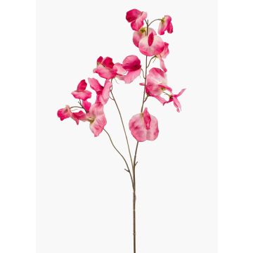 Decorative artificial sweet pea KANZI, pink-cream, 75cm, Ø4–7cm