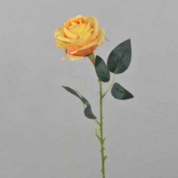 ELEAZAR artificial rose, orange, 65cm, Ø9cm