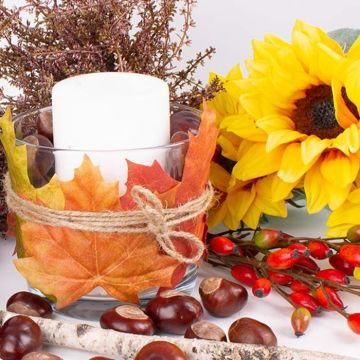 A candle-lit autumn scene A candle-lit autumn scene