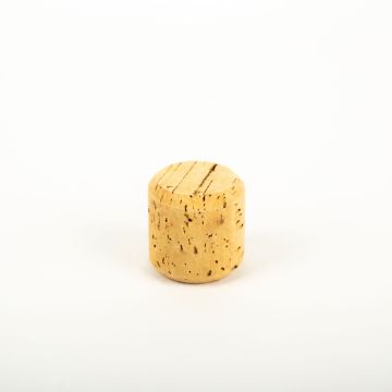 Natural cork stopper JAKOBA, knurled on both sides, light-coloured, 1.5"/3,8cm, Ø1.5"/3,8cm