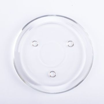 Round glass candle holder VINCENTIA, clear, Ø5.5"/14cm