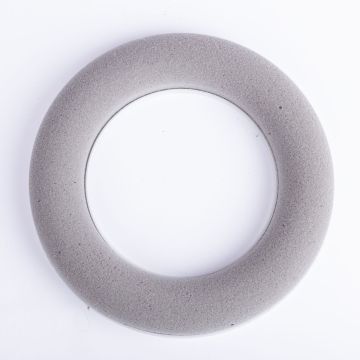 ®mosy Flower foam ring AMEB for artificial flowers, with plastic base, grey, Ø10"/25cm
