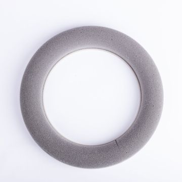 ®mosy Flower foam ring AMEB for artificial flowers, with plastic base, grey, Ø12"/30cm