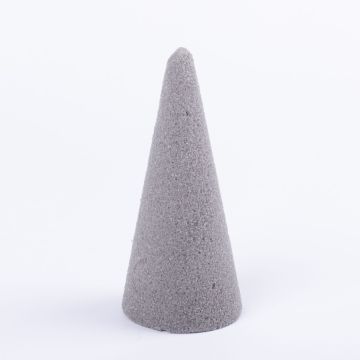 ®mosy Flower foam cone ZOILA for artificial flowers, grey, 6"/15cm, Ø2.8"/7cm