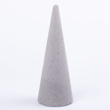 ®mosy Flower foam cone ZOILA for artificial flowers, grey, 9"/24cm, Ø3.5"/9cm