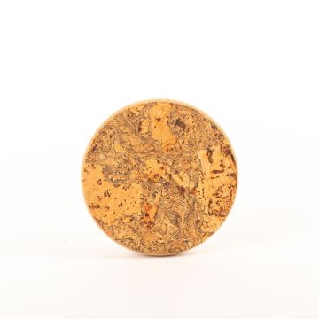 Round coaster made of agglomerated cork MANARA, natural-black, 0.8"/2cm, Ø5.7"/14,5cm