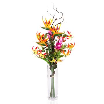 Artificial Paradise Bouquet SALOA, Strelitzia, Gloriosa orange, 3ft/95cm, Ø 14"/35cm Artificial Paradise Bouquet SALOA, Strelitzia, Gloriosa orange, 3ft/95cm, Ø 14"/35cm