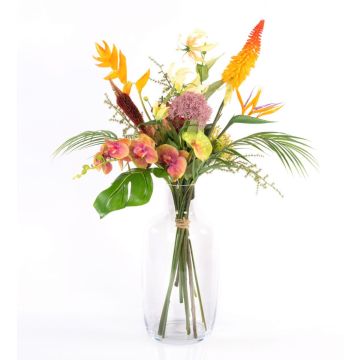 Decorative bouquet paradise OHANA, orchid, heliconia, multicoloured, 33"/85cm, Ø20"/50cm Decorative bouquet paradise OHANA, orchid, heliconia, multicoloured, 33"/85cm, Ø20"/50cm