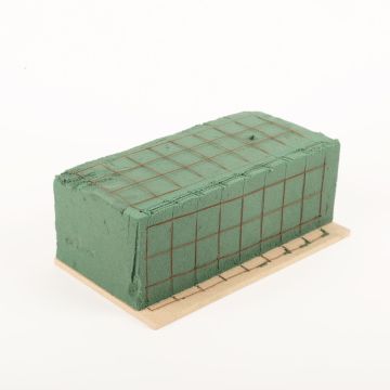 ®mosy Ökodur VESDO grave decoration base with wire mesh, grip edge, natural wood base, green, 22.5 x 11 x 8.5 cm ®mosy Ökodur VESDO grave decoration base with wire mesh, grip edge, natural wood base, green, 22.5 x 11 x 8.5 cm