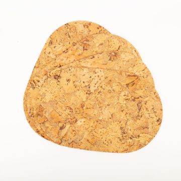 Oval cork placemat YEMINA, 4 pieces, natural-black, 17"x11"x0.1"/44x28,5x0,3cm Oval cork placemat YEMINA, 4 pieces, natural-black, 17"x11"x0.1"/44x28,5x0,3cm