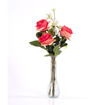 Artificial bouquet of roses SIMONY, salmon, 18"/45cm, Ø 8"/20cm Artificial bouquet of roses SIMONY, salmon, 18"/45cm, Ø 8"/20cm