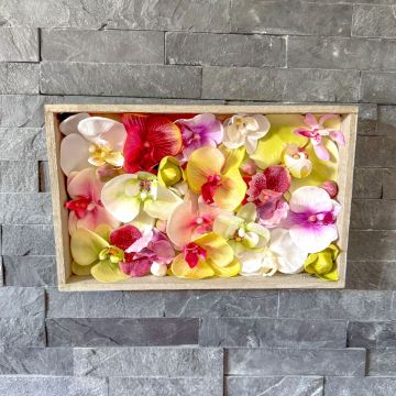 DIY - Orchid Art Wall Art - Exotic Orchid Blooms in a Wooden Frame DIY - Orchid Art Wall Art - Exotic Orchid Blooms in a Wooden Frame