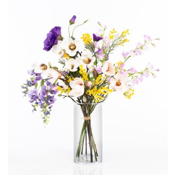 Decorative spring flowers bouquet CALISSA, purple-yellow, 60cm, Ø40cm Decorative spring flowers bouquet CALISSA, purple-yellow, 60cm, Ø40cm