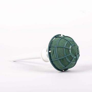 ®mosy wet floral foam bridal bouquet holder LAHANA with plastic handle, mesh, swivelling head, green, 23 cm, Ø 8.5 cm