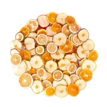 Potpourri of dried fruits LIFTANA, orange, apple, lime, colourful, Ø1.6"-2.4"/4-6cm, 250g